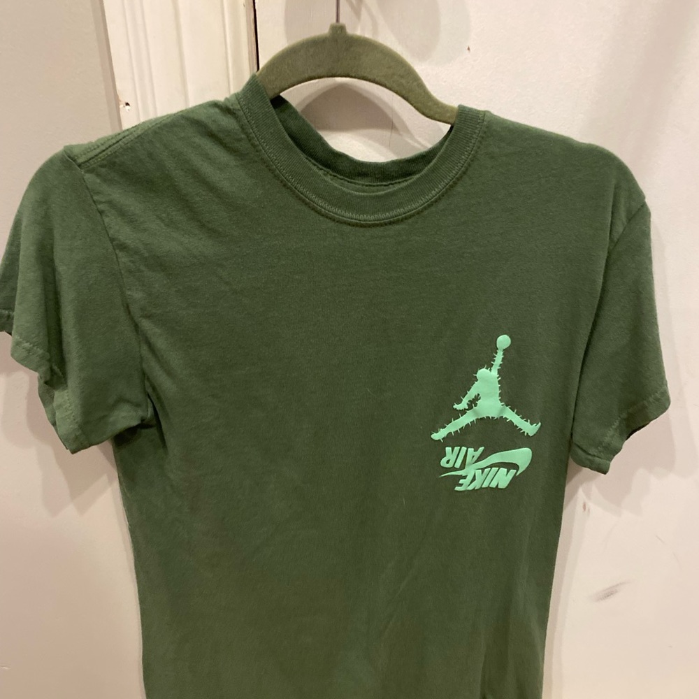 Travis scott/nike air t shirt, green/green, size S